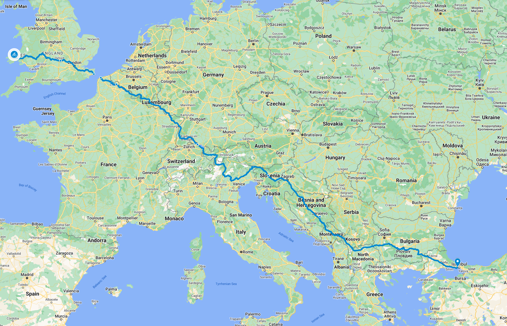 The envisaged route